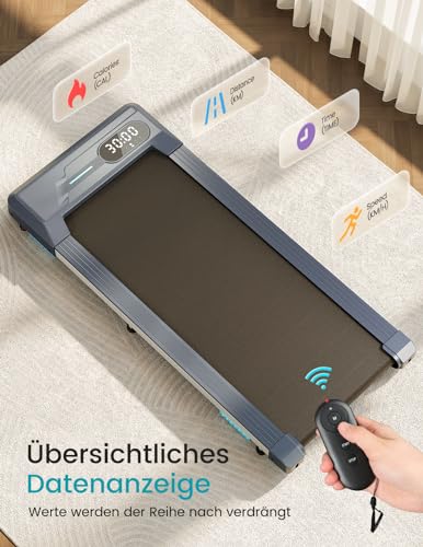 Dripex Laufband Schreibtisch mit 2,5 PS Elektrisches | Walking Pad fürs Homeoffice mit Maximale Einer Laufgeschwindigkeit von 6 km/h | mit LCD-Display für zuhause - 3