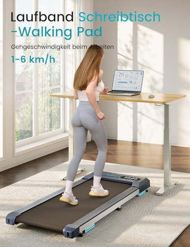 Dripex Laufband Schreibtisch mit 2,5 PS Elektrisches | Walking Pad fürs Homeoffice mit Maximale Einer Laufgeschwindigkeit von 6 km/h | mit LCD-Display für zuhause - 5