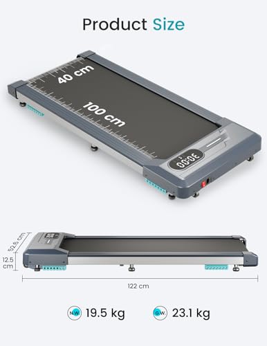 Dripex Laufband Schreibtisch mit 2,5 PS Elektrisches | Walking Pad fürs Homeoffice mit Maximale Einer Laufgeschwindigkeit von 6 km/h | mit LCD-Display für zuhause - 7