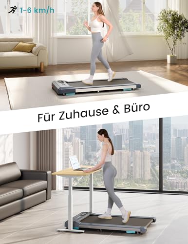 Dripex Laufband Schreibtisch mit 2,5 PS Elektrisches | Walking Pad fürs Homeoffice mit Maximale Einer Laufgeschwindigkeit von 6 km/h | mit LCD-Display für zuhause - 8