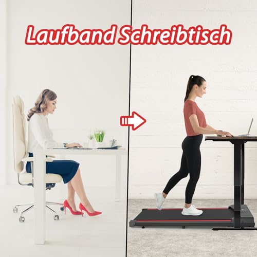 TODO Laufband, Walking Pad, Laufband Schreibtisch, Laufband für Zuhause, 1-8 km/h Geschwindigkeit, 550W Motor mit Fernbedienung und LCD-Anzeige(Maximalgewicht 110 kg) - 2