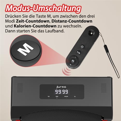 TODO Laufband, Walking Pad, Laufband Schreibtisch, Laufband für Zuhause, 1-8 km/h Geschwindigkeit, 550W Motor mit Fernbedienung und LCD-Anzeige(Maximalgewicht 110 kg) - 5