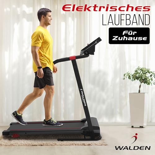 Elektrisches Laufband für Zuhause, faltbar, 1 – 2,5 PS, 12 voreingestellte Programme, LCD-Display, 1 – 10 km/h, 1 – 12 km/h, Modell 2023, manuelle Neigung in 3 Stufen (3680) - 2