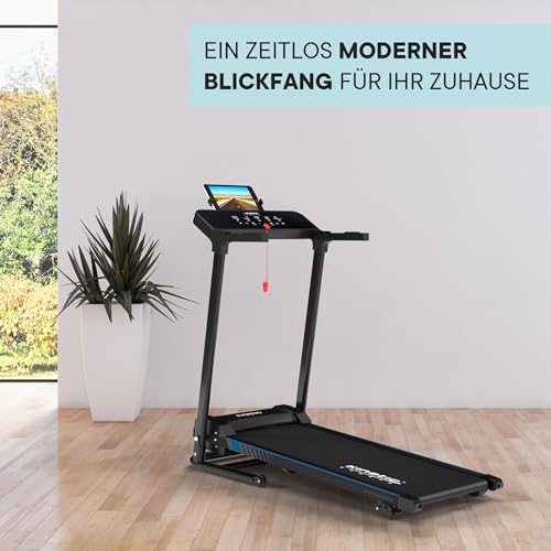 KINETIC SPORTS Elektrisches Laufband KST4600FX klappbar - 1100 Watt DC-Motor bis 12 km/h, Manuelle Steigung, 12+1 Programme, LCD-Display, 40 cm breite Lauffläche, bis 120kg - 4