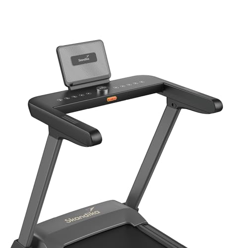 Skandika Laufband Nordik K18-S | Steigung bis 18%, klappbar, 1-18 km/h, LED-Anzeige, App-kompatibel, 130 x 49 cm Lauffläche, bis 130 kg | Fitnessgerät, Ausdauertraining für Zuhause - 9