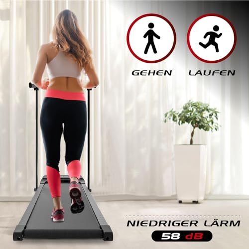 Elektrisches Laufband für Zuhause, Büro, Joggen, Laufen, ultraflach, schmal, Fitness, Workout, Fernbedienung, Walden F2800 (F2800DE) - 4